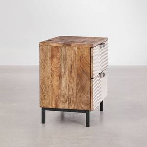 Mesita de noche rectangular Vandana Nova Vento 50x35 cm en madera de mango Alembe - Product Image 3