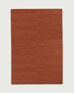 Minimalist Luxury Handwoven New Zealand <b>Wool</b> Rug – Sienna <b>Brown</b> Modern Solid Designer Rug - Product Image 3