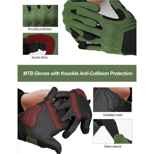 Customizable Design Service Bicycle Gloves Full Finger Knuckle Guard Padded Racing Gloves Breathable Wear Resistant - Product Image 5