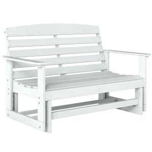 Sedia a dondolo da giardino bianca per cortili e patii - Product Image 5