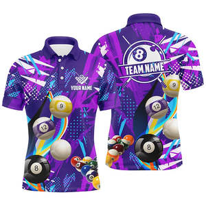 Camisetas Deportivas de Billar Profesionales para Hombre, de Alta Calidad, Diseño Personalizado, Secado Rápido, Tejido de Algodón y Poliéster, Estampadas - Product Image 2