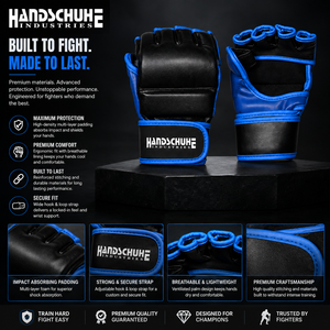 Gants de boxe en cuir épais, Mitaines thaïlandaises MMA à demi-doigts, Équipement d'entraînement professionnel, Fermeture auto-agrippante, Sangle de poignet réglable - Product Image 2