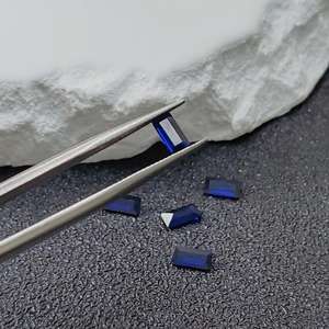 Espinela Azul Intensa Rectangular Facetada, Gema Suelta de Talla Esmeralda Pequeña, Espinela Azul para Joyería al por Mayor - Product Image 2