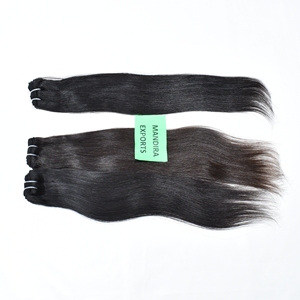 Extensiones de Cabello Humano Indio Virgen Baratas, Doble Trama, Cutícula Alineada, Ondulado Profundo Suelto, Liso Sedoso, Tejido a Máquina - Product Image 4