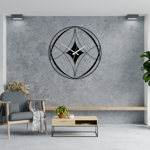 Modern Metal <b>Wall</b> <b>Clock</b> Geometric Circular Design Abstract Artistic Timepiece Contemporary Decorative <b>Living</b> <b>Room</b> <b>Wall</b> Decor - Product Image 4