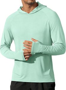 Sudadera con Capucha para Hombre, Tendencia 2026, Manga Larga, Estilo Raglán, Color Sólido, Secado Rápido, Tejido de Punto, Corte Regular, Informal, para Verano - Product Image 4