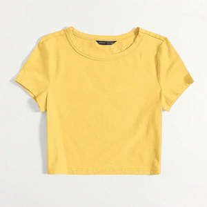 เสื้อยืดครอปพอดีตัว ระบายอากาศได้ดี เสื้อยืดฟิตเนสสำหรับผู้หญิง พร้อมโลโก้ เสื้อครอปท็อปสำหรับผู้หญิง ราคาสมเหตุสมผล รับผลิตแบบ OEM - Product Image 5