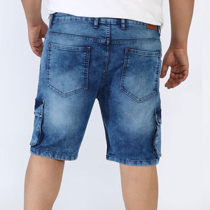 Shorts de Mezclilla para Hombre, Corte Slim, Estilo Casual Diario, Cómodos, Cintura Alta con Cordón Ajustable, 100% Algodón, Lavado Azul Clásico, Modernos - Product Image 5