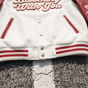 Chaqueta Varsity Personalizada OEM para Hombre, Estilo Invernal, Bordado Chenille, Cuello Redondo, Botones, Chaqueta Varsity de Lana - Product Image 3