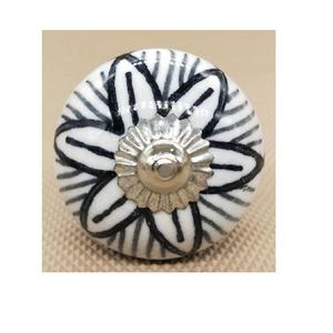 Perilla de cerámica de diseño moderno de alta calidad en blanco y negro en relieve, perillas de armario de cajón de tocador para manija de puerta de armario de cocina - Product Image 5