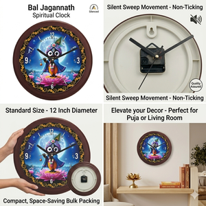Cute Bal Krishna Cartoon Design <b>Silent</b> Quartz Wall <b>Clock</b> Plastic Material Printing Personalized Kids Room Decor Easter Christmas - Product Image 2