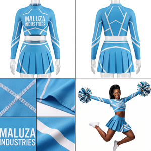 Uniforme Deportivo Personalizado MALUZA INDUSTRIES para Animadoras de Escuelas Secundarias, con Impresión por Transferencia de Calor, Tejido Transpirable de Poliéster y Elastano - Product Image 5