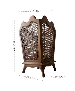 Rustic Wooden And Rattan <b>Table</b> Waste Bin Can Be Used As Storage Organization And Home Interior Styling Wholesale Supply - Product Image 6