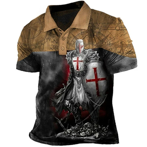 Camisa de Caballero con Estampado Completo para Hombre, Cuello Camisero, Manga Corta, Transpirable, Corte Regular, para Todas las Temporadas, Nombre del Equipo Personalizado, Disponible 100% - Product Image 5