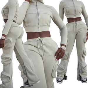 Chándal de secado rápido para mujer, transpirable, ligero, 100% algodón polar, buen precio con MOQ bajo, chándales para mujer - Product Image 5