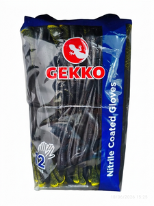 Gekko Nitrile Coated Anti-Slip <b>Gloves</b> Tear-Resistant Durable 10mil Thick 10 Inch Length Silicone/Powder/Latex Free General - Product Image 2