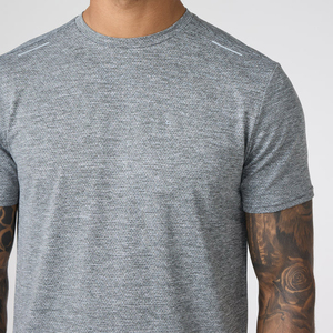 Men's Plus Size Gray V-neck T-Shirt with Black Shorts Casual Summer <b>Knitted</b> Solid Color Breathable <b>Set</b> - Product Image 5