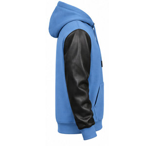 Comfortable Breathable Winter Men's Hooded Leather Sleeves <b>Hoodie</b> <b>Lightweight</b> Street Wear - Product Image 4