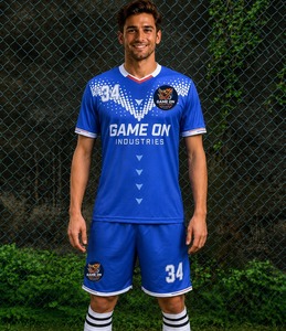 Maillot de football original pour adultes, personnalisable, à manches courtes, respirant, pour hommes - Product Image 1