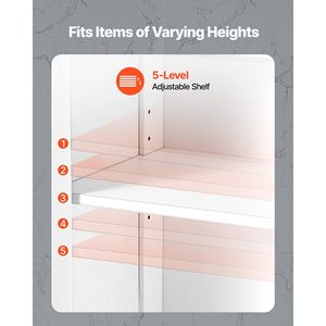 Mueble de Baño Moderno de 4 Niveles, Organizador de Almacenamiento de Madera con 4 Puertas y Estante Ajustable, Decoración para el Hogar - Product Image 4