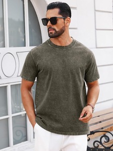 เสื้อยืดเอซิดวอชทรงหลวม แขนสั้น สไตล์วินเทจ ลุคโมเดิร์น สำหรับผู้ชาย - Product Image 2