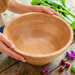 Plat de service en bois d'acacia massif et de bois de manguier, fait main, écologique, avec poignée, qualité professionnelle, fournitures pour restaurants - Product Image 4