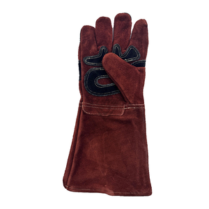 Guantes de Soldadura de Cuero Dividido Personalizados, Resistentes al Calor, con Palma Reforzada y Puño Largo, Protección Industrial - Product Image 6