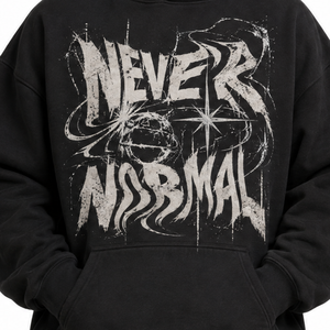 Sudadera con capucha para hombre, diseño gráfico negro con efecto ácido, estilo vintage, oversize, streetwear, de alta demanda. - Product Image 2
