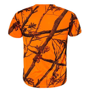 Camiseta de Manga Corta de Alta Visibilidad Naranja, Ligera, de Secado Rápido, Transpirable, 100% Algodón, para Caza, Entrenamiento al Aire Libre, Personalizable - Product Image 2
