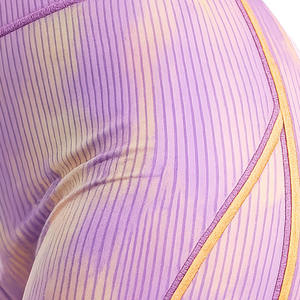 Leggings de yoga taille haute jaune lavande pour femme en Spandex/Nylon, élastiques, respirants, séchage rapide, légers, longueur intégrale, grandes tailles - Product Image 5