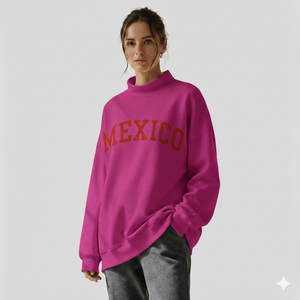 Sweat-shirt oversize à col montant pour femme, antibactérien, écologique, coupe ample, pull confortable et durable, vêtements de détente de luxe pour femmes - Product Image 1