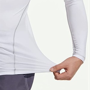เสื้อว่ายน้ำแขนยาวผู้ชาย UPF 50+ ป้องกันแสงแดด เสื้อแรชการ์ดสำหรับเล่นเซิร์ฟ เสื้อแรชการ์ดชายสำหรับชายหาด - Product Image 4