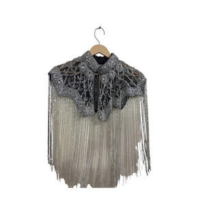 Châle élégant vintage perlé en maille pour femme avec strass et paillettes, 100 % coton, meilleur prix d'Inde - Product Image 1