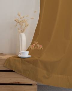 Rideaux en coton doux faits à la main pour salon et chambre à coucher, élégants et faciles d'entretien, panneaux de fenêtre, rideaux de porte - Product Image 4