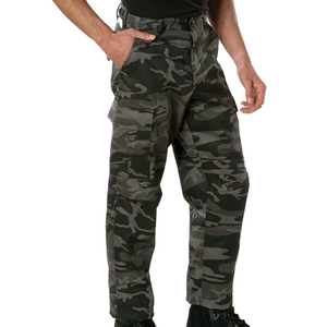 Top Quality <b>Slim</b> Fit High Street Elastic Midweight Camo Design Cargo Pants Custom Logo Men Sweatpants OEM Service Cargo <b>Joggers</b> - Product Image 1