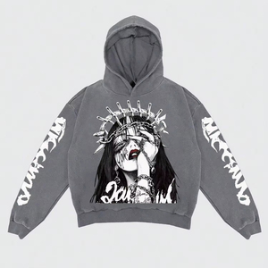 Vente en gros de sweats à capuche pour hommes de qualité supérieure, impression DTF, coupe ample, style décontracté, 100% coton, logo personnalisé, luxe, hip-hop - Product Image 1