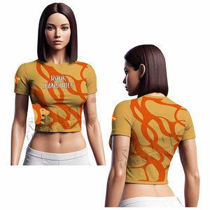 Camisetas Cortas Modernas para Mujer, Camisetas Cortas de la Mejor Calidad Hechas de Poliéster y Algodón - Product Image 4