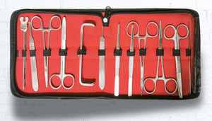 Kit de Sutura de Acero Inoxidable con Estuche de Cuero con Cierre Azul, Kit de Disección para Estudiantes de Medicina - Product Image 6