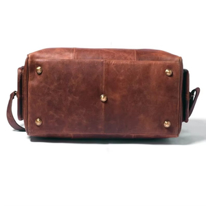 Sac de voyage en cuir véritable fait main pour hommes et femmes, durable, vintage, classique, léger, imperméable, écologique - Product Image 6