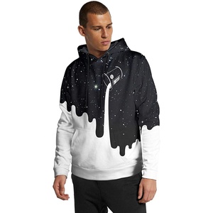 Sudadera con capucha para hombre, con diseño de galaxia personalizado, impresión por sublimación, 3d, 100% poliéster, estilo francés, terry - Product Image 3