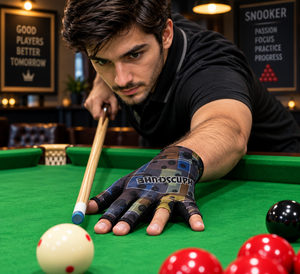 Stretch Hook And Loop Billiards and Snooker Gloves Fingerless Pull On Billiards Half Finger Billiard Glove Right Hand <b>Men</b> - Product Image 5