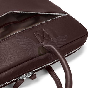 Sac à ordinateur portable en cuir véritable pour un usage quotidien au bureau et en voyage, avec une construction durable - Product Image 6