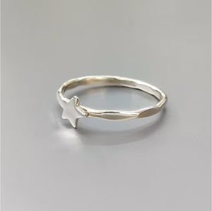 Charming Star Design Ring 925 Silver Modern Elegant Fine Handcrafted Smooth Polished Thin Band Jewelry Everyday Wear - Product Image 2