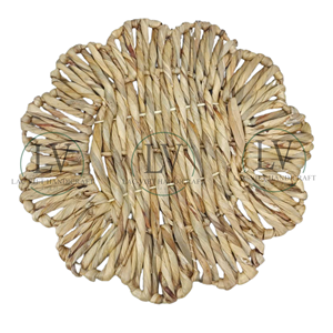 Eco-friendly Floral Shaped Water Hyacinth Placemat, Bohemian Natural <b>Table</b> <b>Mats</b> For <b>Table</b> Decoration Made In Vietnam - Product Image 1