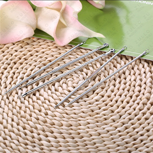 Kit de 5 outils professionnels en acier inoxydable pour éliminer les points noirs et l'acné, nettoyeur de pores, extracteur, logo personnalisé OEM - Product Image 6