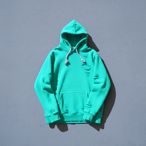 Sweat à capuche personnalisé vintage délavé et vieilli, coupé et cousu, avec impression en relief, 500 g/m² - Product Image 1