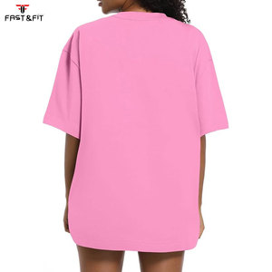 T-shirt surdimensionné 100 % coton pour femme, été, éco-responsable, tissu tricoté décontracté, vêtements de sport personnalisés - Product Image 4