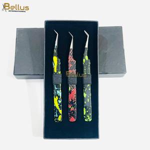 Pinzas para Pestañas de Doble Punta con Agarre de Diamante, Acero Inoxidable, Herramienta para Extensión de Pestañas OEM - Product Image 2