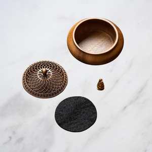 Brûleur d'encens en bois attrayant, porte-encens de luxe en métal, Bakhoor, encens arabe pour le Ramadan et l'Aïd Moubarak - Product Image 4