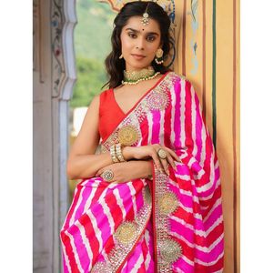 Broderie de créateur Vêtements traditionnels chinois Beau Saree - Product Image 3